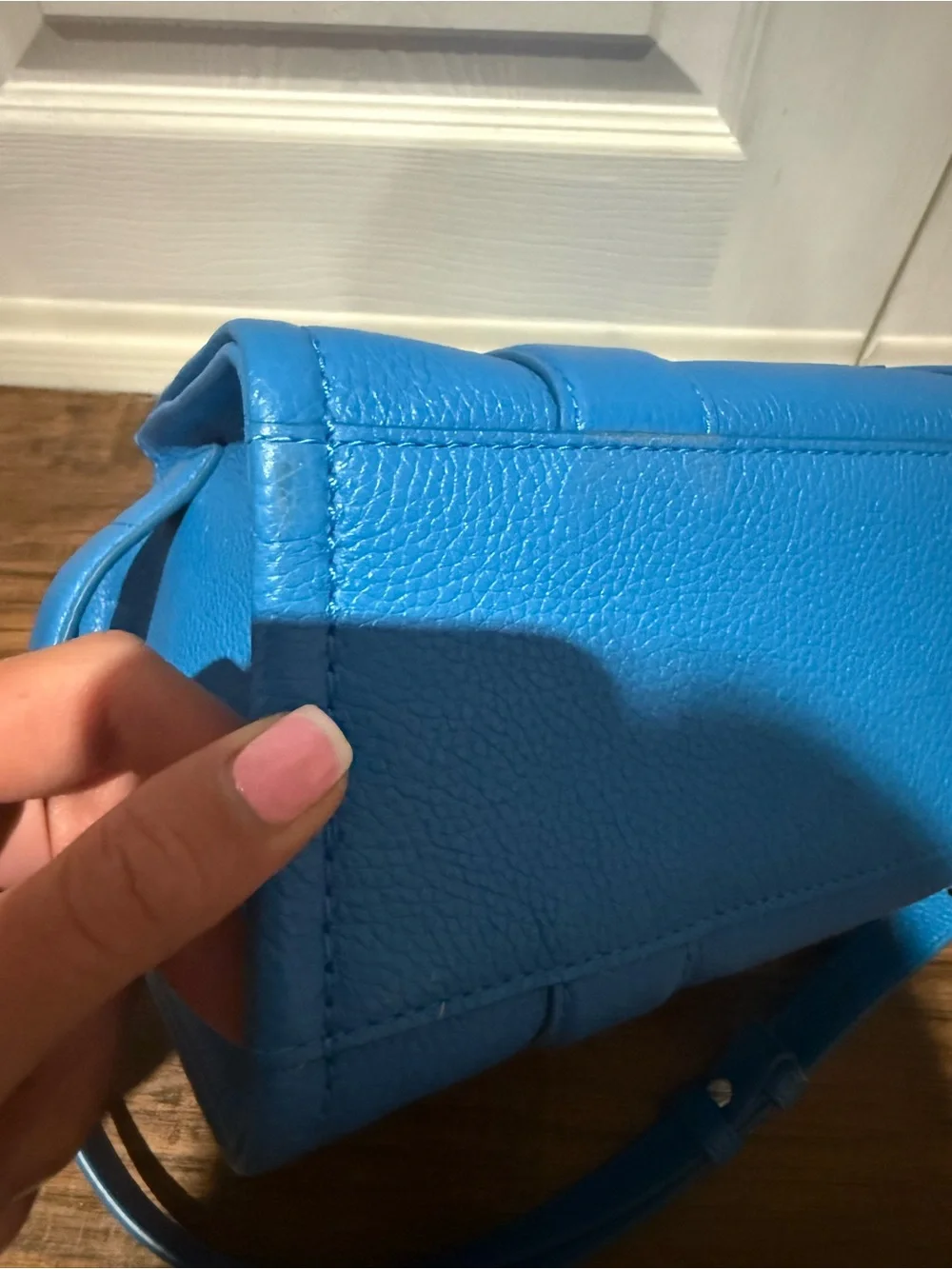 Marc Jacobs The Tote Bag in Bright Blue Pebbled Leather
